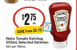 IGA Heinz Tomato Ketchup offer