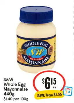 IGA S&W Whole Egg Mayonnaise offer