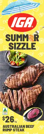 IGA Australian beef rump steak offer