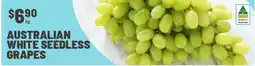 IGA Australian white seedless grapes offer
