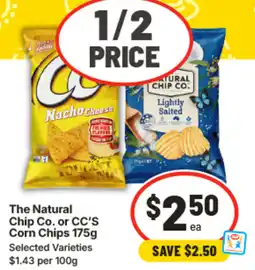 IGA The Natural Chip Co. or CC'S Corn Chips offer