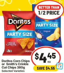 IGA Doritos Corn Chips or Smith's Crinkle Cut Chips offer