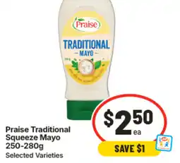 IGA Praise Traditional Squeeze Mayo offer