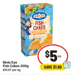 IGA Birds Eye Fish Cakes offer