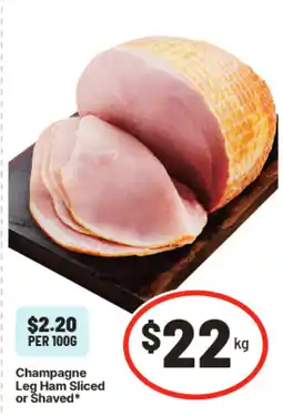 IGA Champagne Leg Ham Sliced offer