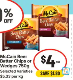 IGA McCain Beer Batter Chips or Wedges offer