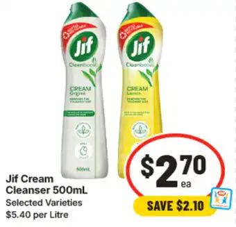 IGA Jif Cream Cleanser offer