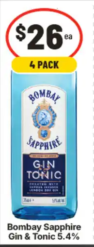 IGA Bombay Sapphire Gin & Tonic offer