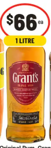 IGA Grant's Scotch Whisky offer