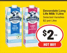 IGA Devondale Long Life Milk offer