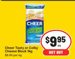IGA Cheer tasty or colby cheese block offer