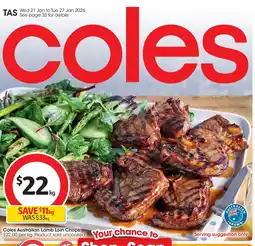 Coles Coles Australian Lamb Loin Chops offer