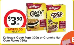 Coles Kellogg's Coco Pops 320g or Crunchy Nut Corn Flakes offer