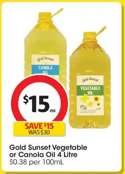 Coles Gold Sunset Vegetable or Canola Oil offer