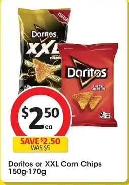 Coles Doritos or XXL Corn Chips offer