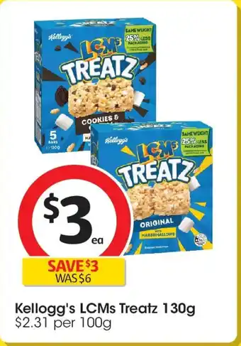 Coles Kellogg's LCMs Treatz offer