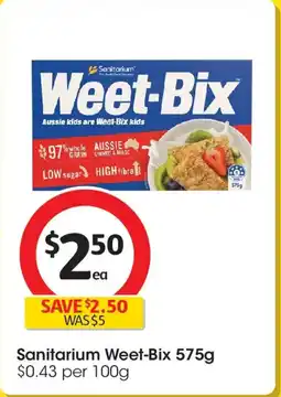 Coles Sanitarium Weet-Bix offer