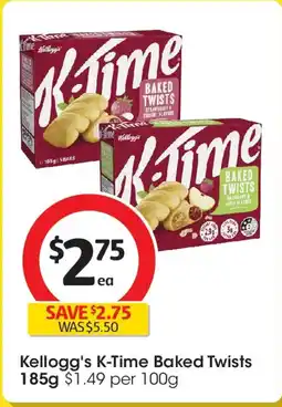 Coles Kellogg's K-Time Baked Twists offer
