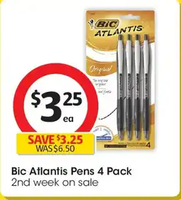 Coles Bic Atlantis Pens offer