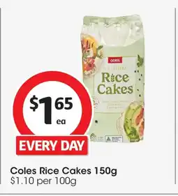 Coles Coles Rice Cakes offer