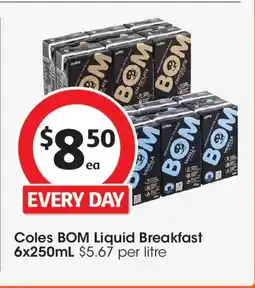 Coles Coles BOM Liquid Breakfast offer