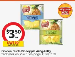 Coles Golden Circle Pineapple offer