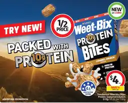 Coles Sanitarium Weet-Bix Bites Protein Caramel Crunch offer