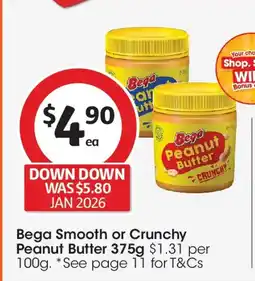 Coles Bega Smooth or Crunchy Peanut Butter offer