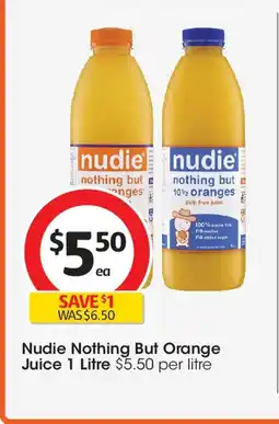 Coles Nudie Nothing But Orange Juice offer