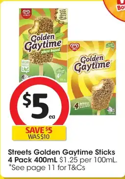 Coles Streets Golden Gaytime Sticks offer