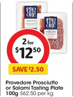 Coles Provedore Prosciutto or Salami Tasting Plate offer