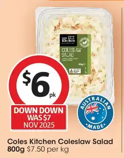 Coles Coles Kitchen Coleslaw Salad offer