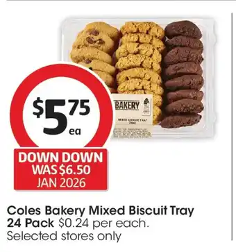 Coles Coles Bakery Mixed Biscuit Tray offer