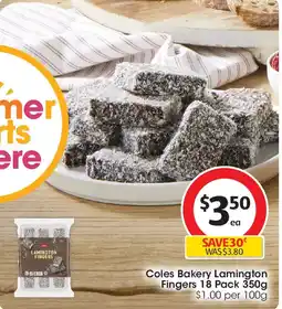 Coles Coles Bakery Lamington Fingers offer