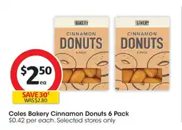 Coles Coles Bakery Cinnamon Donuts offer