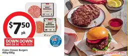 Coles Coles Classic Burgers offer