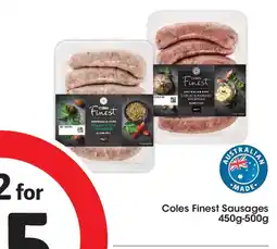 Coles Coles Finest Sausages offer