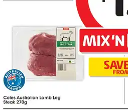 Coles Coles Australian Lamb Leg Steak offer