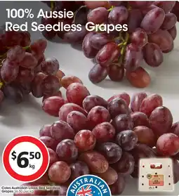 Coles Coles Australian Loose Red Seedless Grapes offer