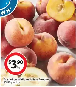 Coles Australian White or Yellow Peaches offer