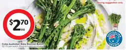 Coles Coles Australian Baby Broccoli Bunch offer