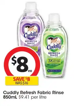 Coles Cuddly Refresh Fabric Rinse Floral Fresh offer