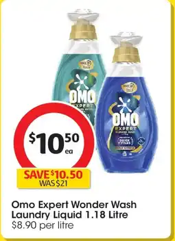 Coles Omo Expert Wonder Wash Laundry Liquid offer