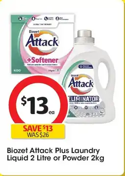 Coles Biozet Attack Plus Laundry Liquid or Powder offer