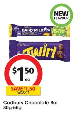 Coles Cadbury Dairy Milk Pineapple Chocolate Bar offer