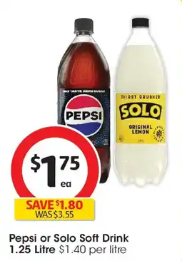 Coles Pepsi Max No Sugar Cola Soft Drink Bottle offer