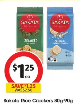 Coles Sakata rice crackers plain offer