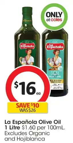 Coles La espanola extra virgin olive oil mild flavour offer