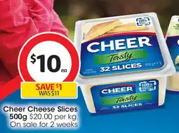 Coles Cheer tasty cheese slices offer
