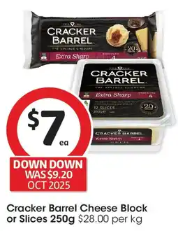 Coles Cracker barrel extra sharp cheese block offer